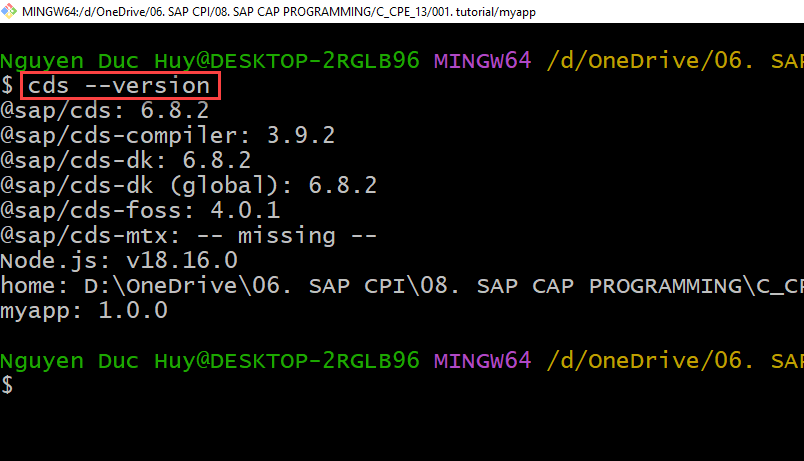[SAP CAP] – APPLICATION DEVELOPMENT WITH SAP CLOUD APPLICATION ...